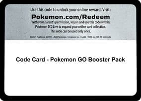 Code Card - Pokemon Go Booster Pack